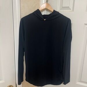 Cuts Clothing Men's Black Lightweight Hooded Long Sleeve Shirt